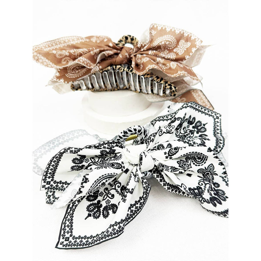 Boho Bandana Hair Claw Clips