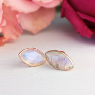 Mila Leaf Earrings - Rose Gold