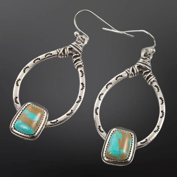 Turquoise Western Earrings Royston Look
