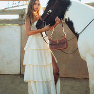 Loyal West Dannia Purse, Large, Saddle Brown
