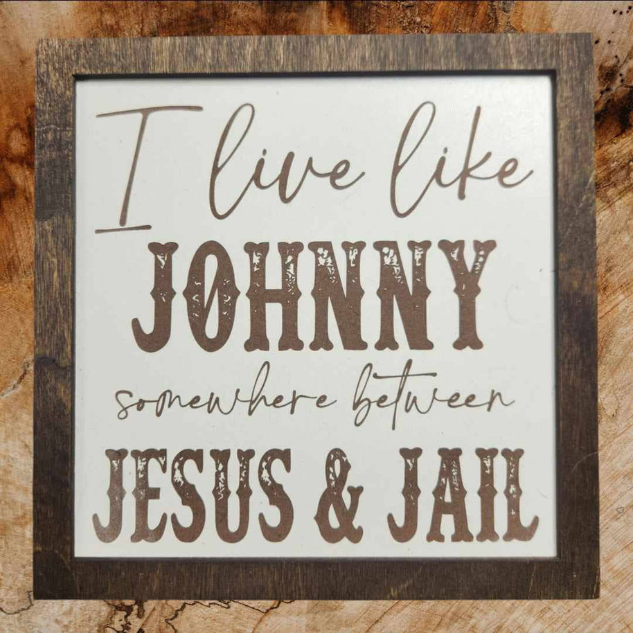 Handmade Johnny Cash Sign
