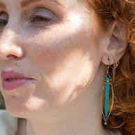 Handmade Turquoise Stalactite Earrings