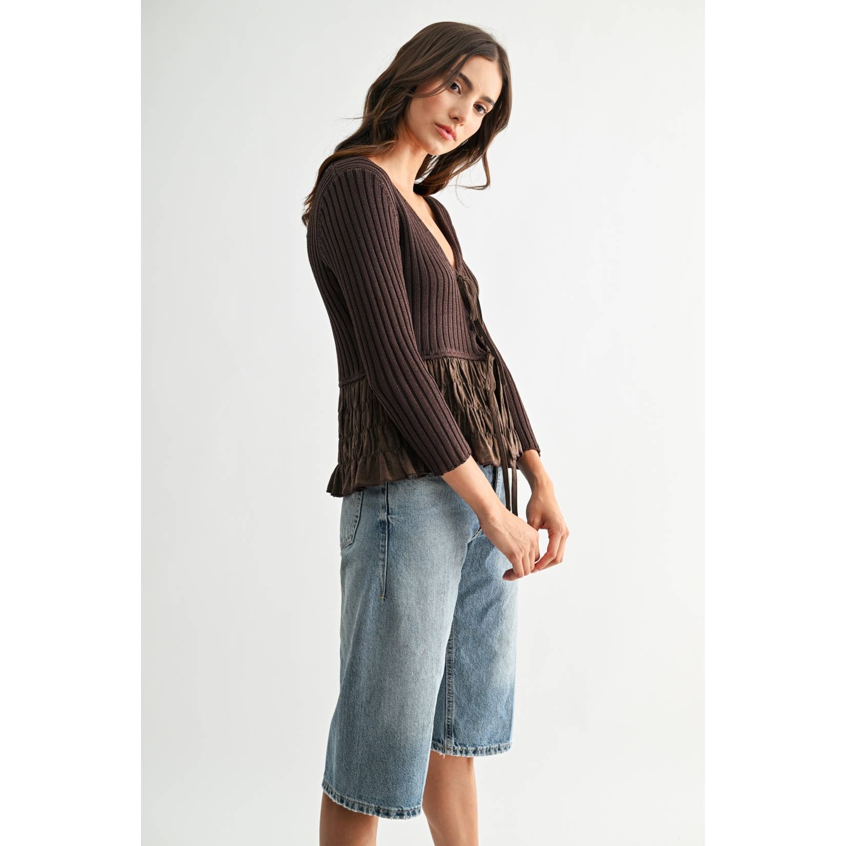 Knit Ruched Sweater