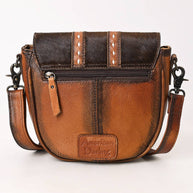 Hair-On-Hide Saddle Style Crossbody Bag