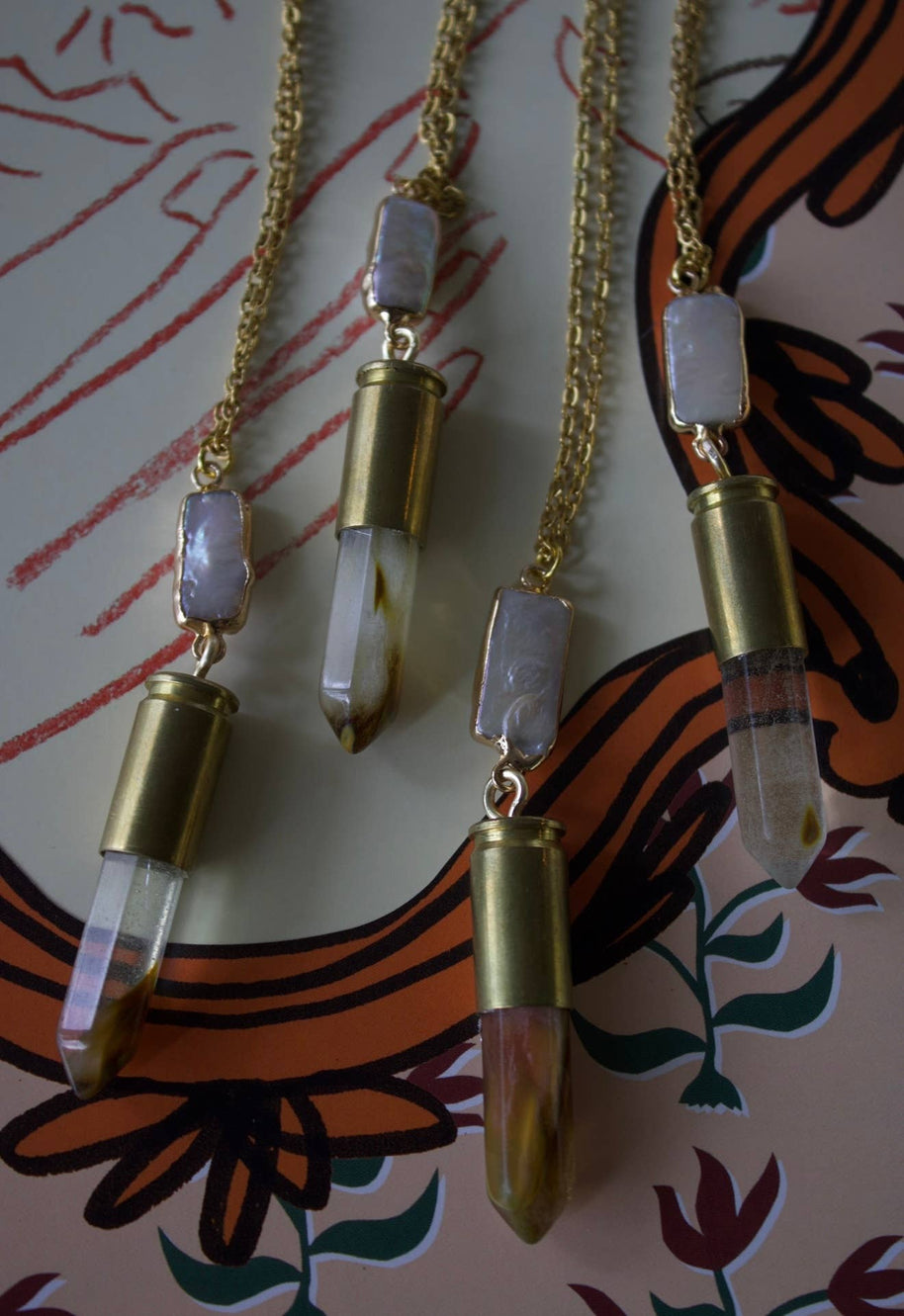 Crystal shell casing necklace - as seen on Lainey Wilson 