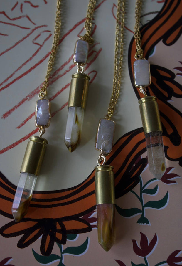 Crystal shell casing necklace - as seen on Lainey Wilson 