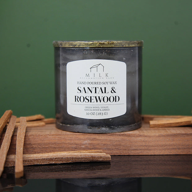 Rustic Barn Metal Candle - 10 oz: Santal & Rosewood