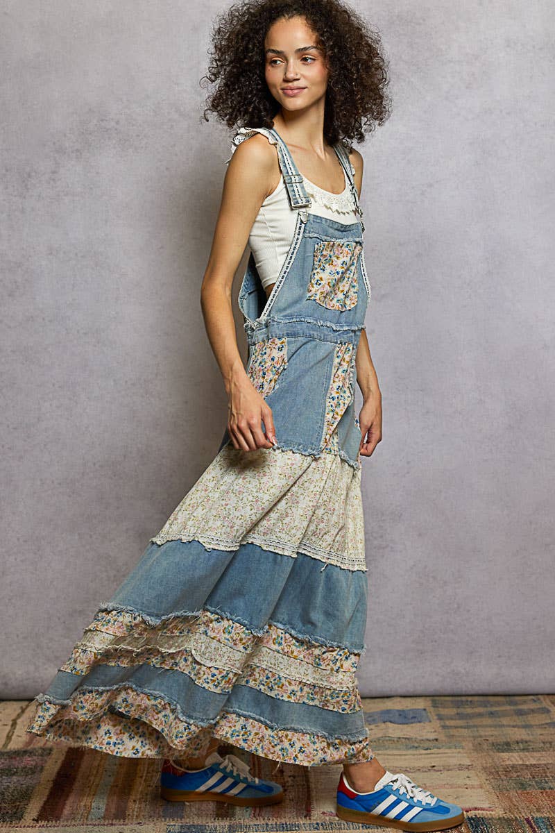 Vintage Washed Suspender Dress, Denim