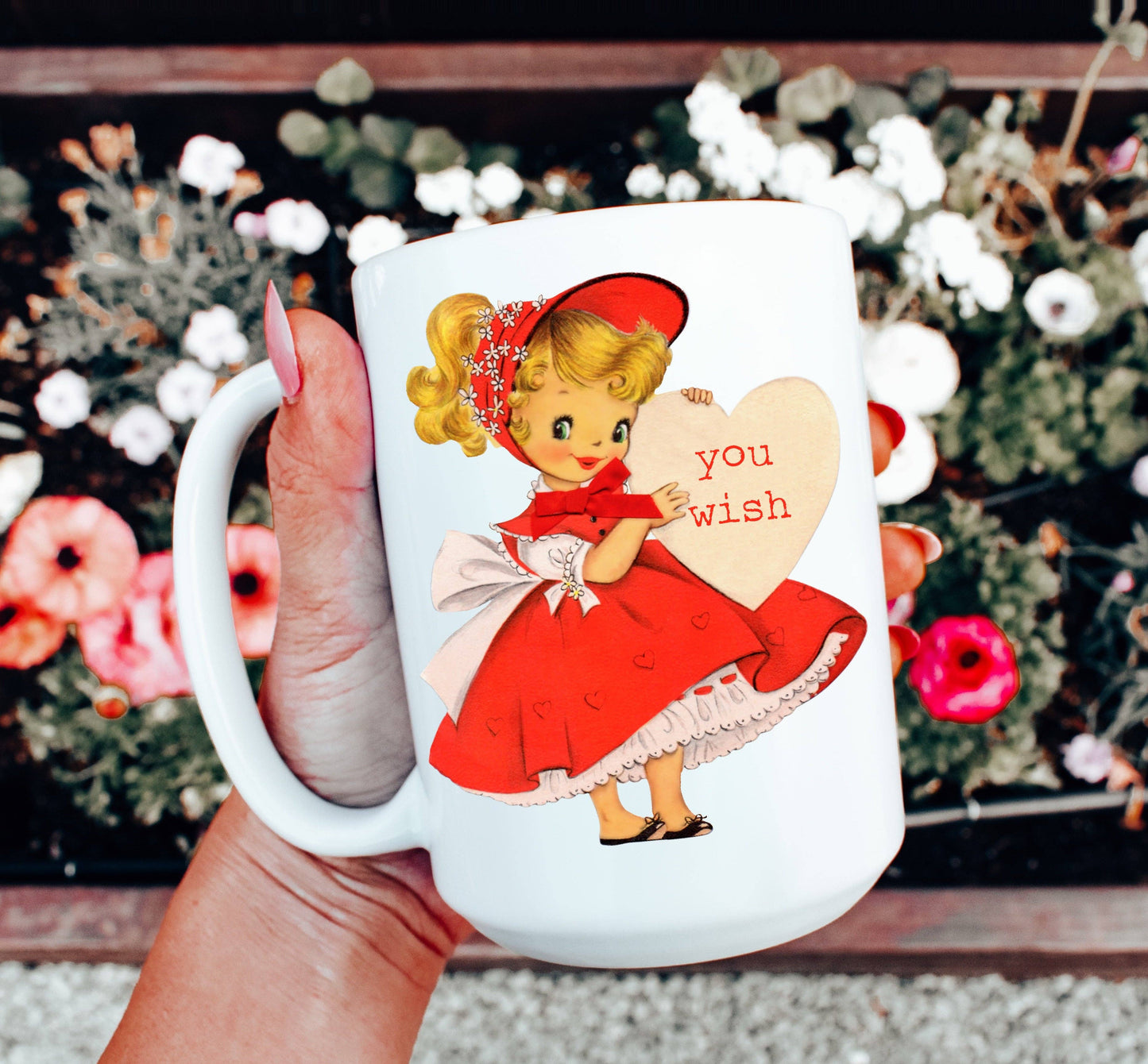 Ace the Pitmatian Co - Retro Anti Valentines You Wish Mug: 11 oz