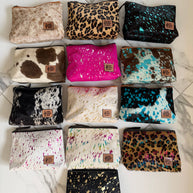 Western Cowhide Makeup Bag Travel
