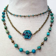 Janet Short Necklace-Turquoise