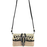 Western Shine Belt Buckle Crossbody Wallet