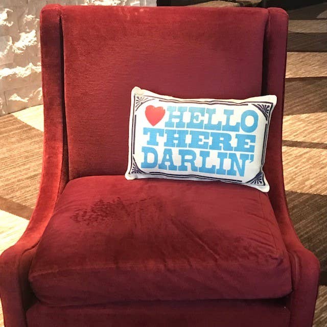 Hatch Show Print - Hello There Darlin' Pillow