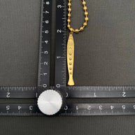 Fish Charm 18K GP S Steel Necklace