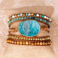 Kelly Wrap Bracelet: Amethyst Mix