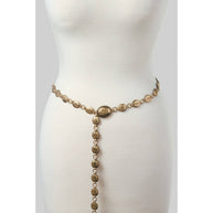 Squash Blossom Concho Belt, Gold