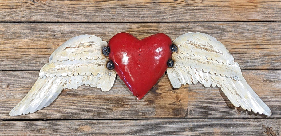 Metal Heart With Wings