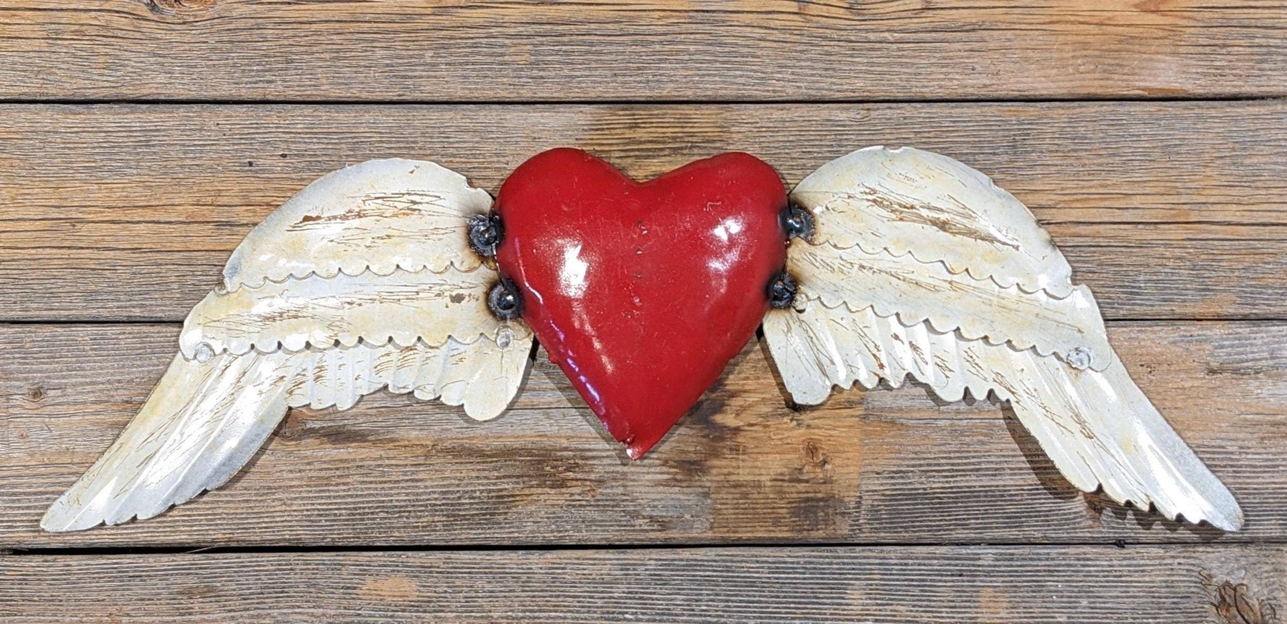 Metal Heart With Wings