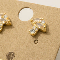 Mini Rhinestone Mushroom Stud Earrings