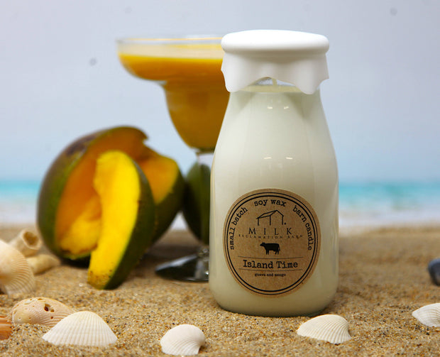 Milk Bottle Candle, Island Time