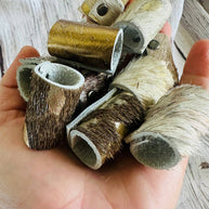 Mixed Metallic Cowhide Bandana Slides