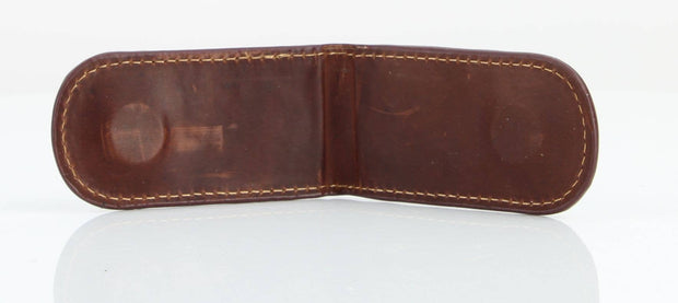 American Bison Oil Pull Up Leather Money Clip