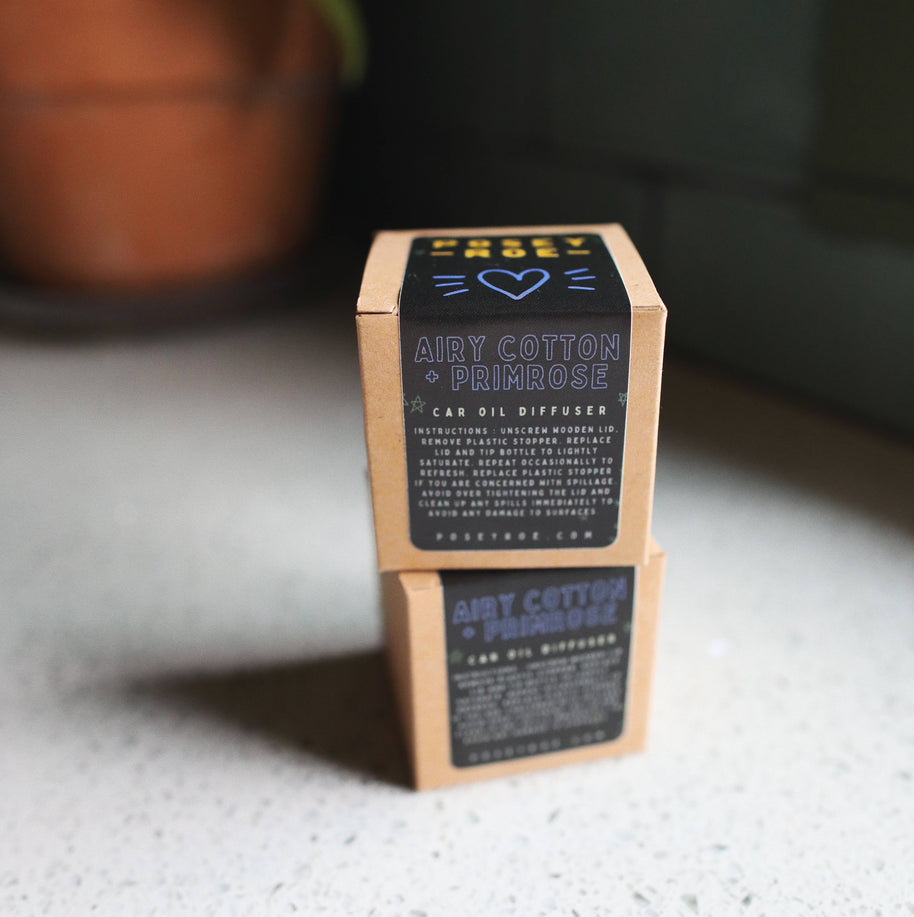 Airy Cotton + Primrose Scented Oil Car Diffuser