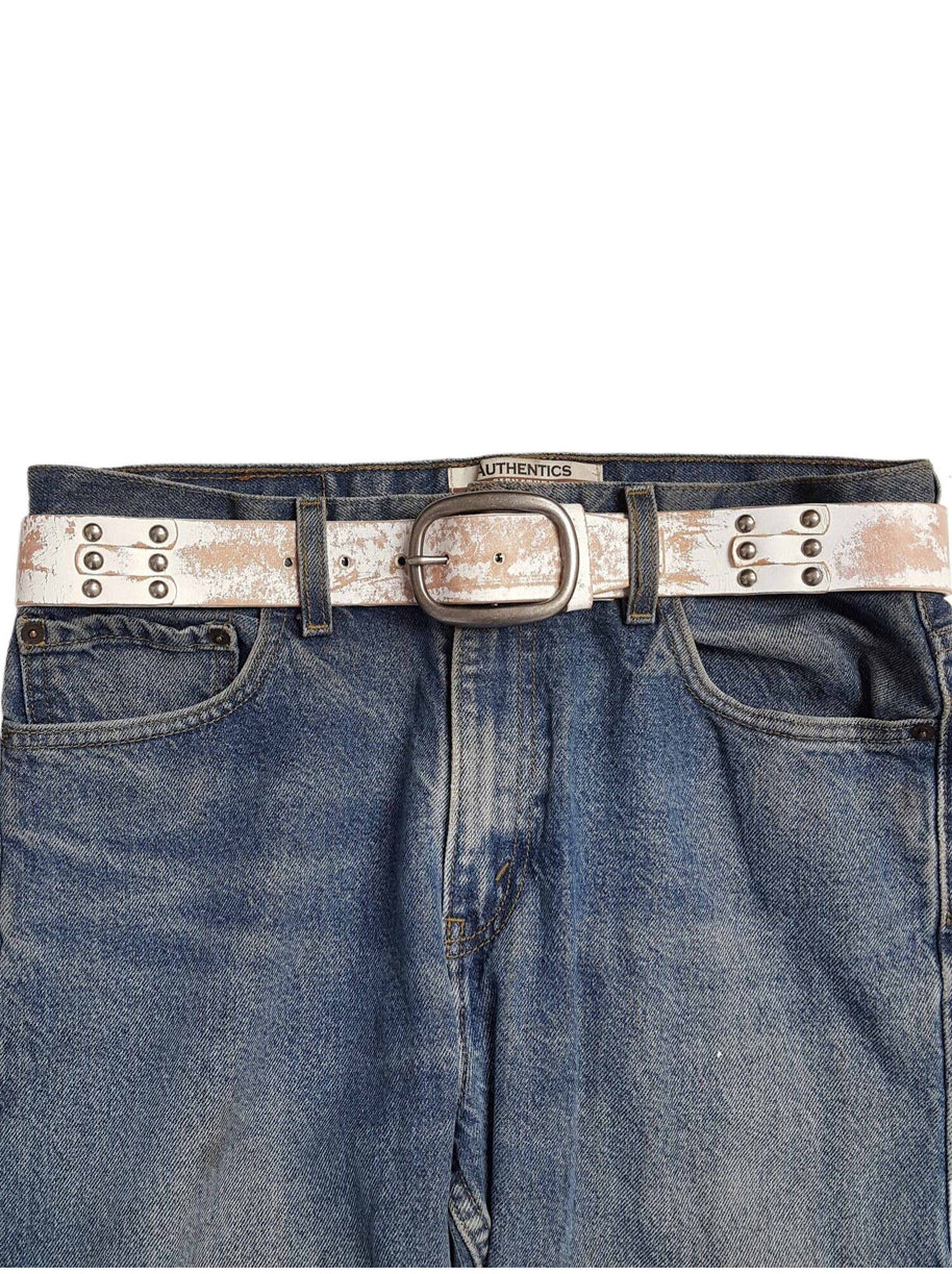 Genuine Studded Leather Belt