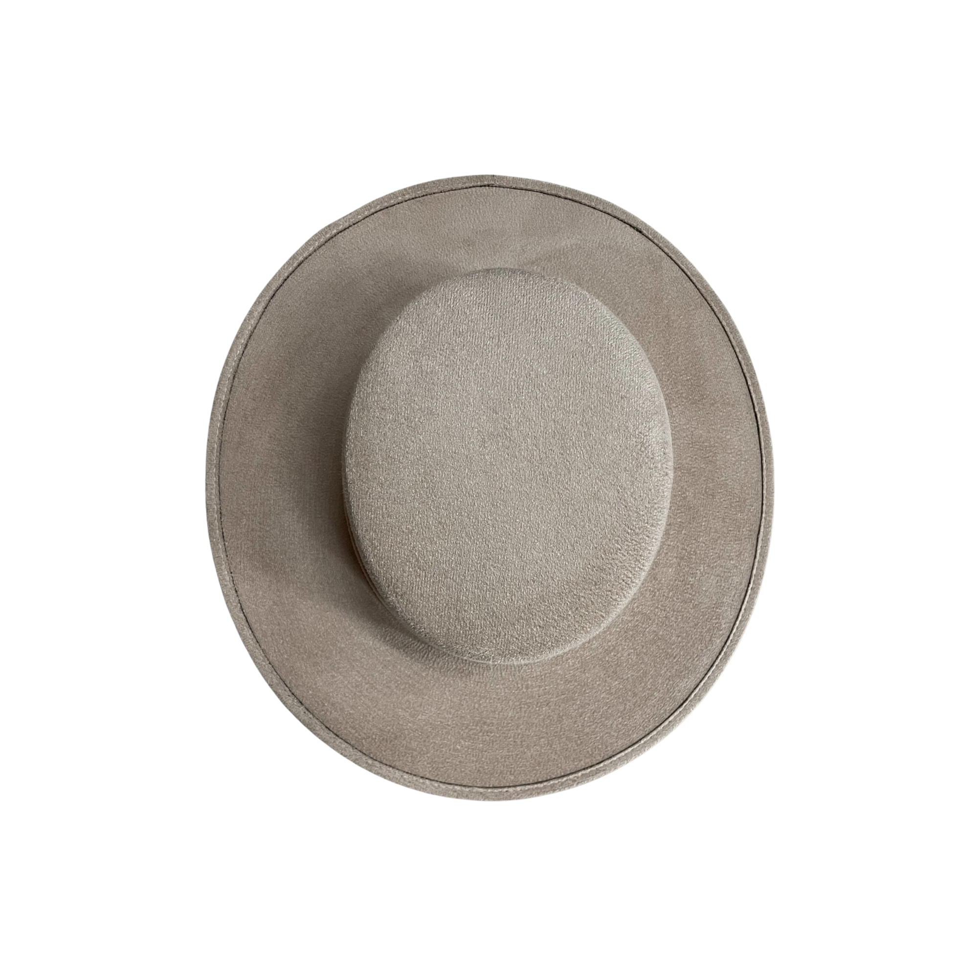 Vegan Suede Boater Hat
