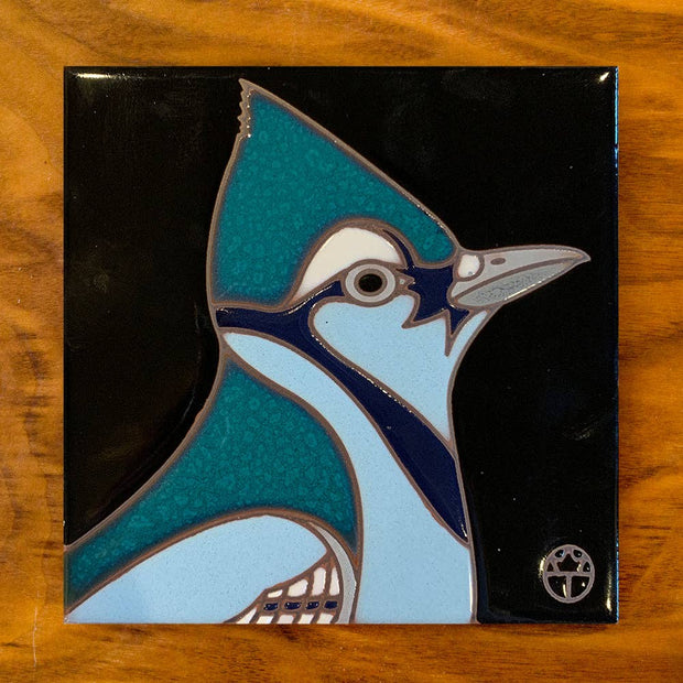 Wil Taylor Bluejay Hand Glazed Trivet