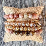 Peaches and Cream Bracelet Set