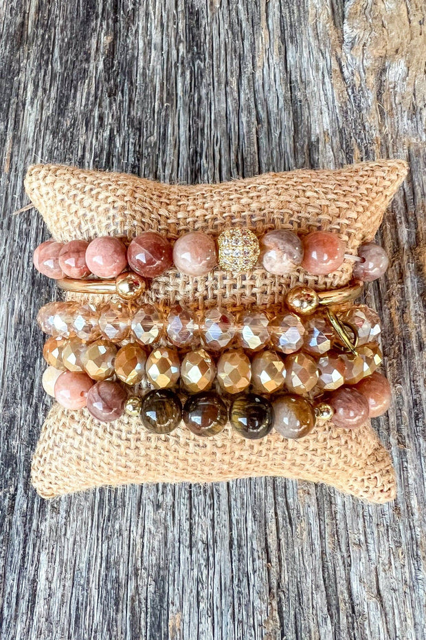 Peaches and Cream Bracelet Set