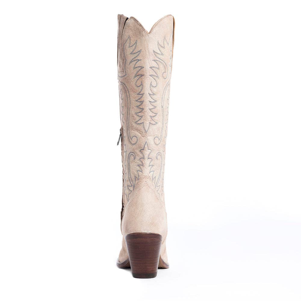 Myra Syllvia Prairie Leather Boots, Ivory