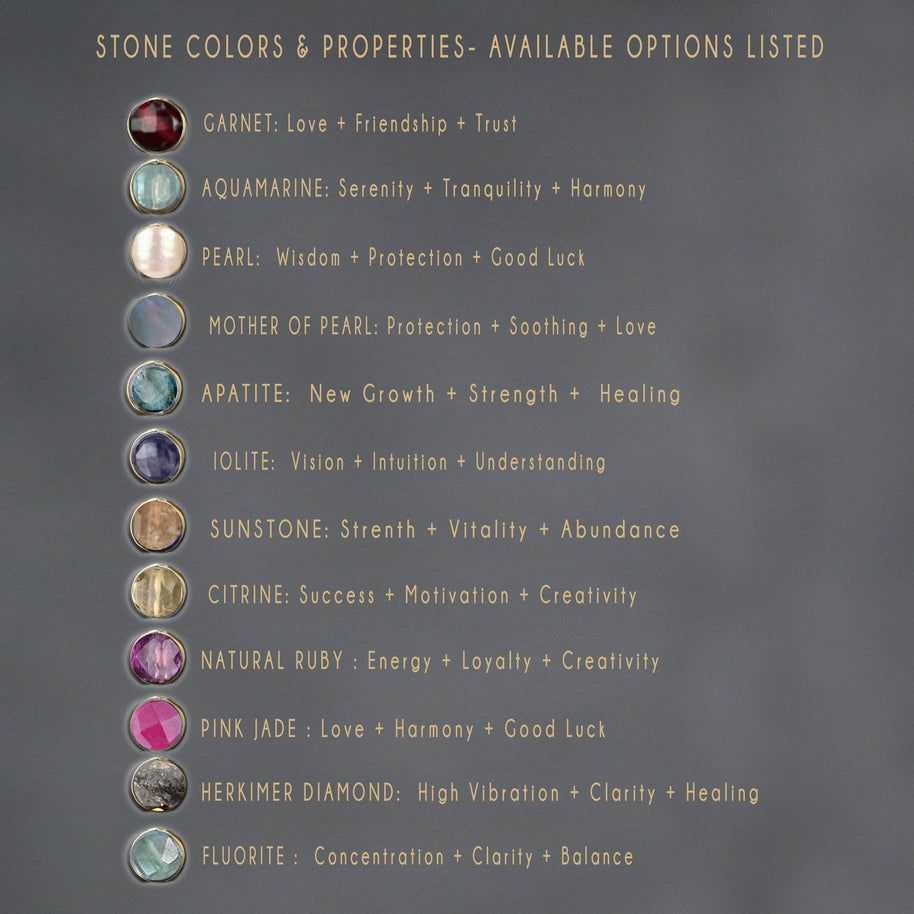 Semi Precious Hexagon Gemstone Studs (8mm gold)