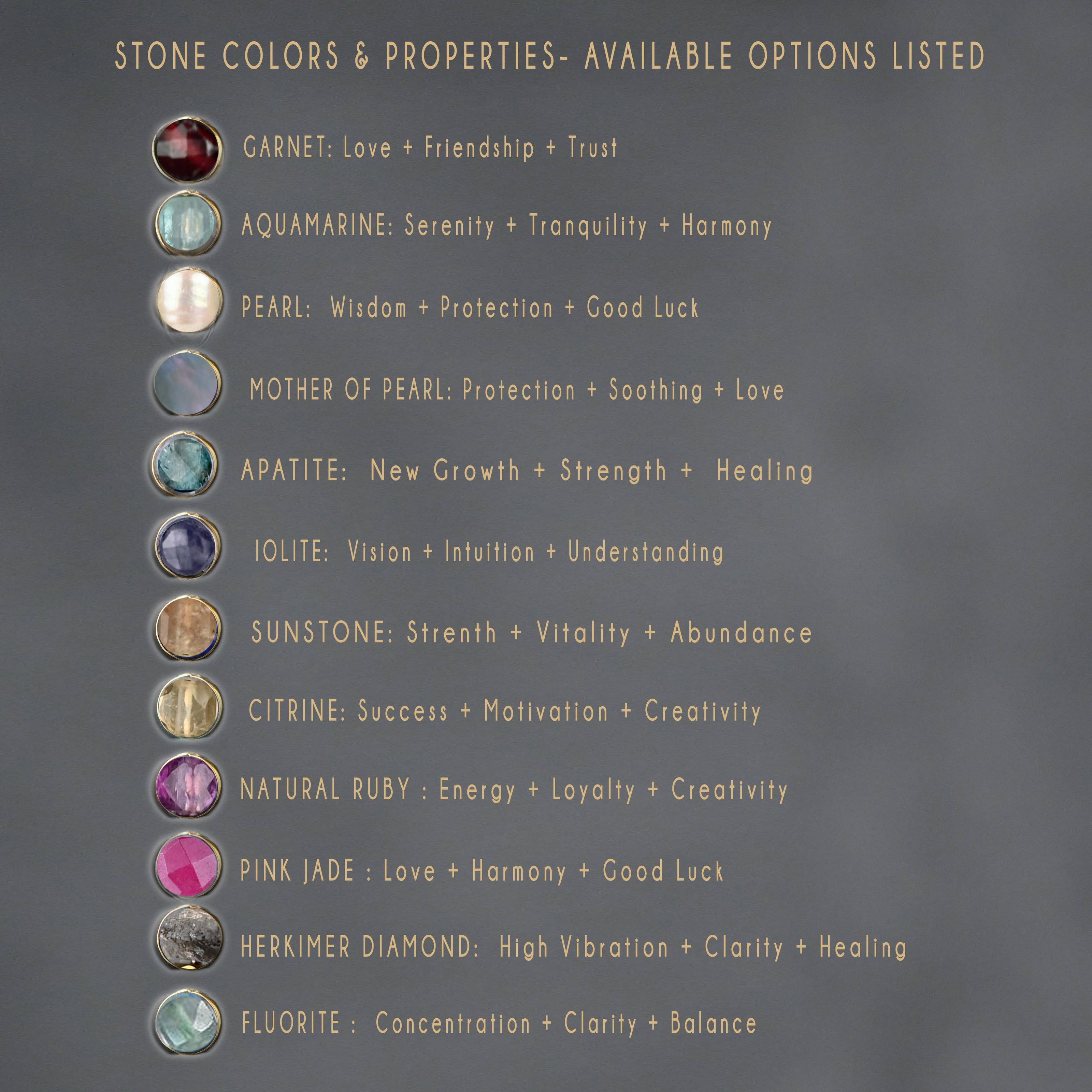 Semi Precious Hexagon Gemstone Studs (8mm gold)