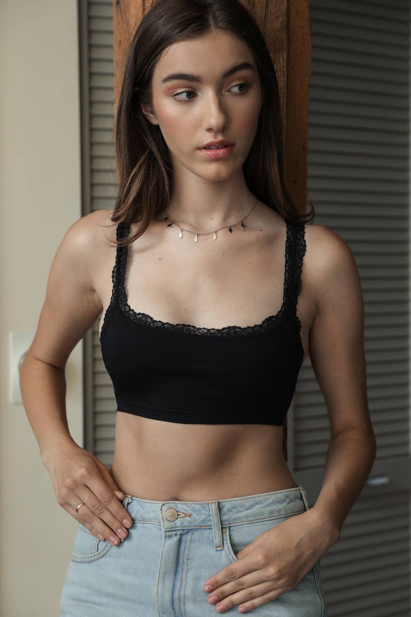 Ribbed Crop Tank Bralette
