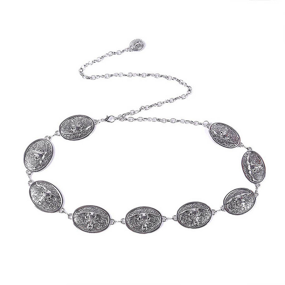 Oval Longhorn concho Belt