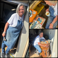 Hand Stamped Sterling Silver & Number 8 Turquoise Pendant by Kimari Somers