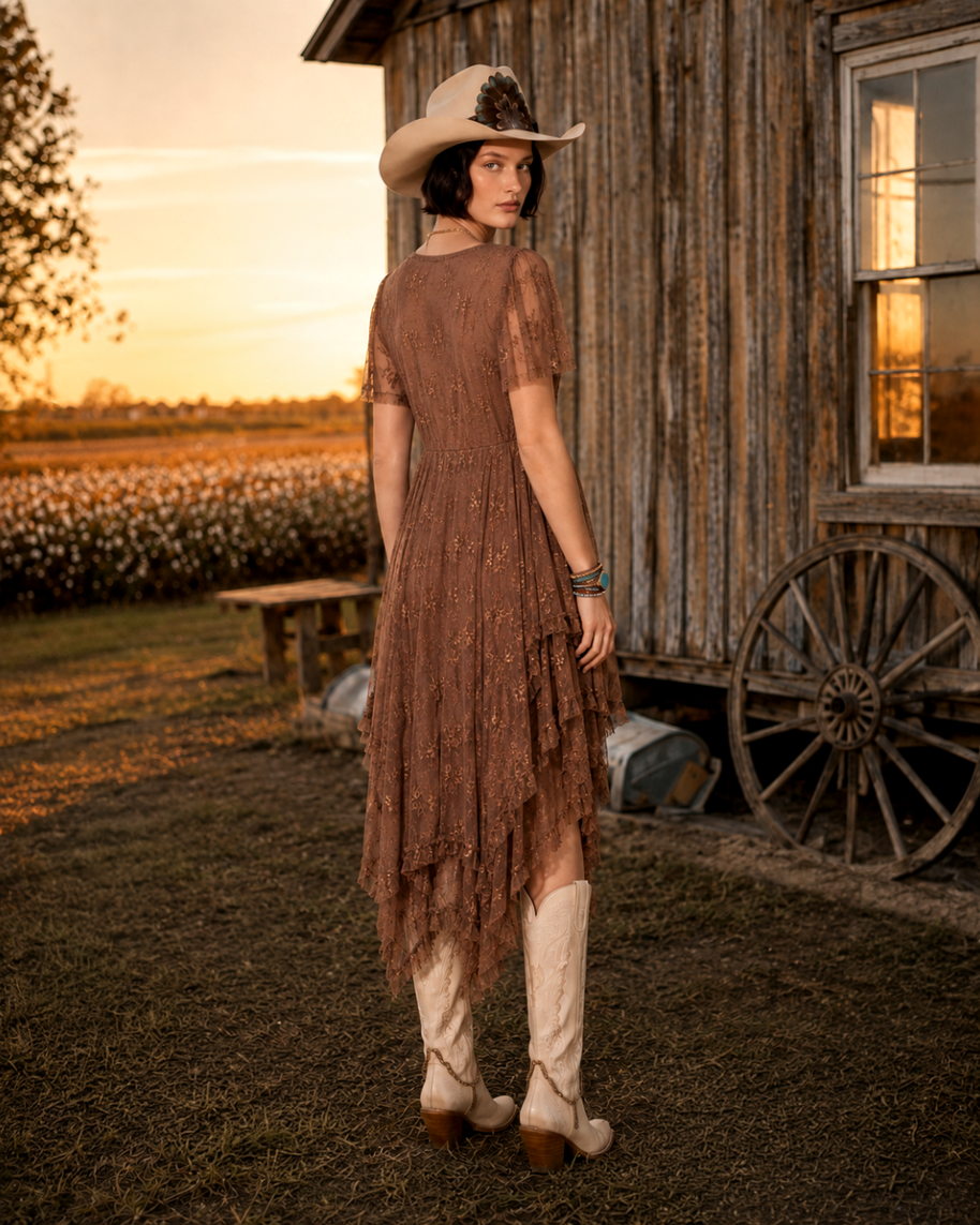 Romantic Tiered Lace Dress