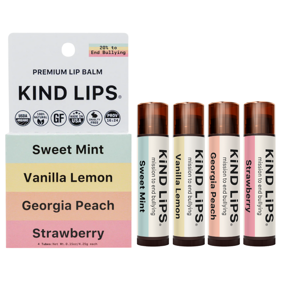 4 Pack Variety Organic Lip Balm