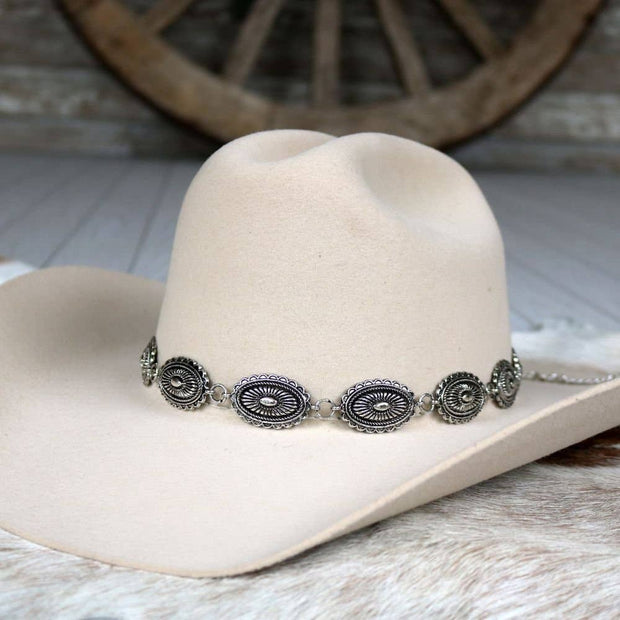 Antiqued Oval Hat Band