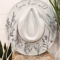 Engraved Floral Hat