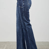 High-Rise Boot Cut Jeans Seam Detail