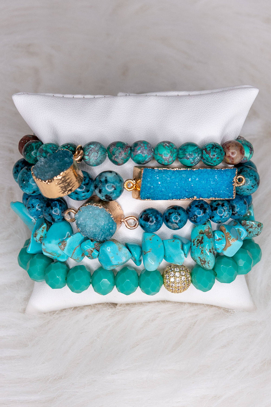 Ghana Bracelet Set African Turquoise