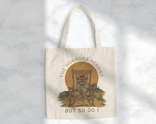 The Horrors Persist Tote Bag
