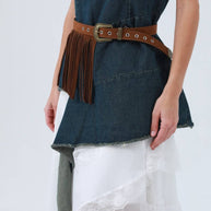 Western Fringe Belt – Antique Buckle & Tassel