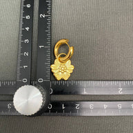 18K GP S. Steel Flower Huggie Earrings