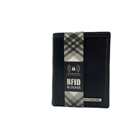 Double Stitch Leather Trifold Wallet