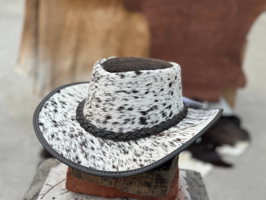 Cabello  Leather outback  Western Hat  Genuine Cow hair hat