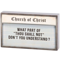 Thou Shall Not Block Sign